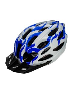 Защитный велосипедный шлем FSD HL003 in mold L 54 61 см сине белый Stels