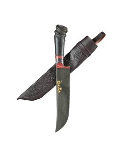 Нож Пчак Шархон Большой сайгак гарда олово гравировка ШХ 15 17 19 см Шафран
