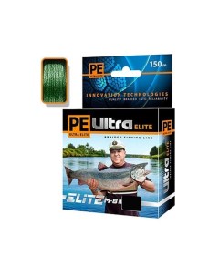 Леска плетеная PE Ultra Elite M 8 0 18 мм 150 м 13 7 кг dark green Aqua