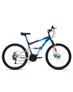 Велосипед MTB FS 26 2 0 Disc 2020 16 синий красный Altair