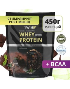 Протеиновый белковый коктейль Whey Protein BCAA Шоколадный пирог 450 гр 1win