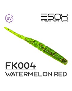 Силиконовая приманка Ivastick 50 мм цвет FK004 Watermelon Red 10 шт Esox