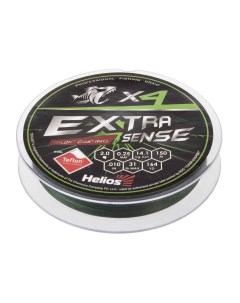Шнур Extrasense X4 PE Green 150m 2 0 31LB 0 25mm HS ES X4 2 31LB Helios