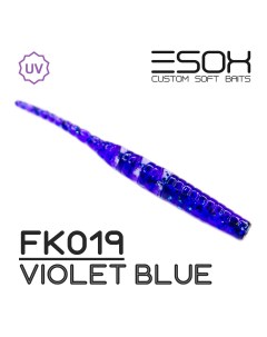 Силиконовая приманка Ivastick 50 мм цвет FK019 Violet Blue 10 шт Esox