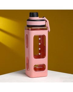 Бутылка для воды Гава 700 мл 24 х7 см розовая Nobrand