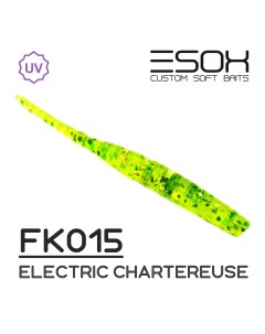 Силиконовая приманка Ivastick 40 мм цвет FK015 Electric Chartreuse 12 шт Esox