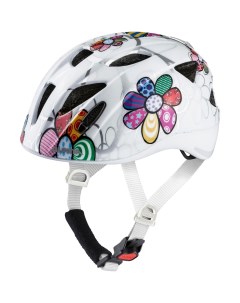 Шлем защитный Ximo Flash White Flower Gloss цвет Белый ростовка 47 51см Alpina
