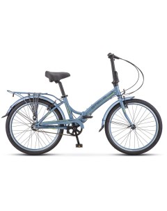 Городской велосипед Pilot 770 24 V010 2019 серый зеленый 14 Stels