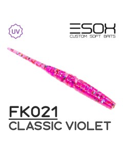 Силиконовая приманка Ivastick 40 мм цвет FK021 Classic Violet 12 шт Esox