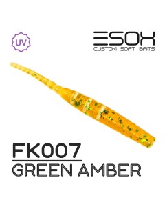 Силиконовая приманка Ivastick 40 мм цвет FK007 Green Amber 12 шт Esox
