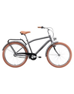 Велосипед Comfort Man 3ск 2024 темно серый матовый металлик черный коричневый 20 Stark