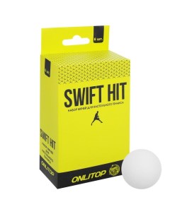 Мяч для настольного тенниса 40 мм 6 штук белый Onlitop