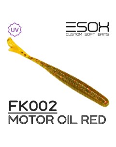 Силиконовая приманка Fishtale 48 мм цвет FK002 Motor Oil Red 12 шт Esox