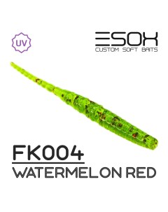 Силиконовая приманка Ivastick 40 мм цвет FK004 Watermelon Red 12 шт Esox