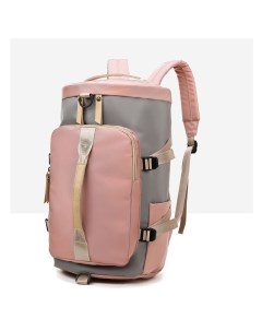 Сумка рюкзак спортивный через плечо Розовый с серым Just fit