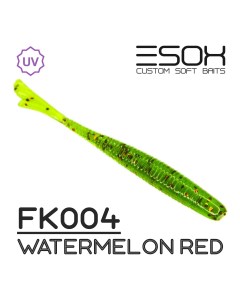 Силиконовая приманка Fishtale 48 мм цвет FK004 Watermelon Red 12 шт Esox