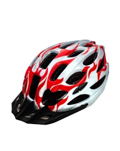 Защитный велосипедный шлем FSD HL003 in mold L 54 61 см красно белый Stels