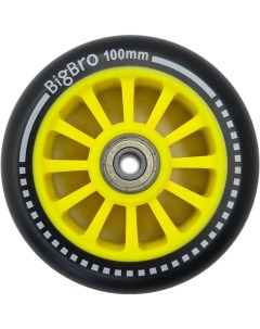 Колесо для самоката 100х24 мм пластиковое желтое Big bro