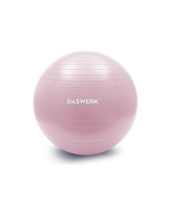 Мяч гимнастический фитбол 65 см антивзрыв с ручным насосом розовый 680016 Daswerk