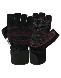 Перчатки тактические для фитнеса мужские FOBOS цвет черный красный раз XL Ifrit