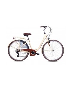 Велосипед CITY DIANA ALU 28 1 X 7 ALU 18 кремовый Capriolo
