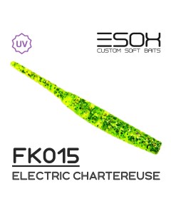 Силиконовая приманка Ivastick 50 мм цвет FK015 Electric Chartreuse 10 шт Esox