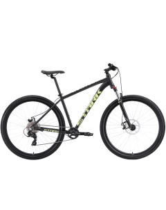 Велосипед Hunter 29 2 D 2024 20 черный зеленый неон Stark