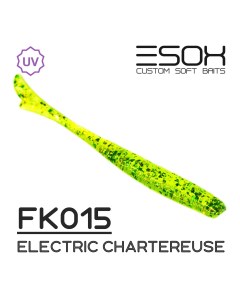 Силиконовая приманка Fishtale 48 мм цвет FK015 Electric Chartreuse 12 шт Esox