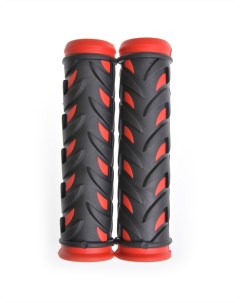 Грипсы велосипедные 2661 34 резиновые 120мм черные с красным Nobrand
