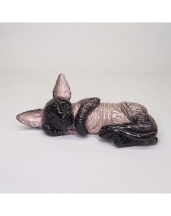 Статуэтка кошки сфинкс Маленький соня розово дымчатый Искусственная реальность