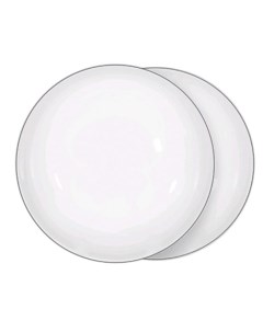 Тарелка суповая 20 см 2 шт фарфор F белая Ideal silver Kuchenland
