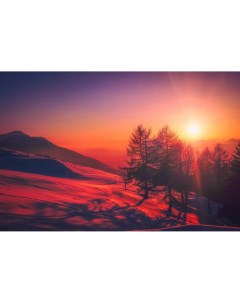 Картина Зимний восход 50 70 см Арт-маркет домашний