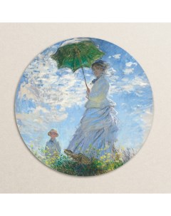 Круглая картина на стекле Дама с зонтиком d 40 см AGT 40 20 Postermarket