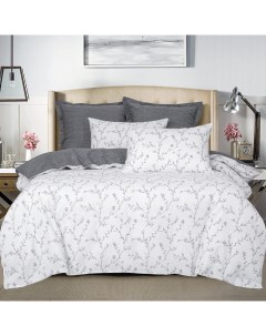 Комплект постельного белья Гарсия полутораспальный сатин белый Арт-дизайн