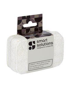 Губки для мытья посуды из люфы и целлюлозы Eco Sponge 2 шт Smart solutions
