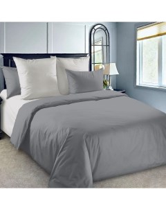 Комплект постельного белья Горный воздух евро перкаль серый Текс-дизайн