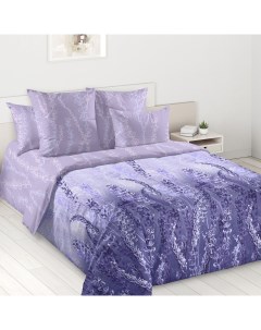 Комплект постельного белья Алексия евро поплин фиолетовый Текс-дизайн