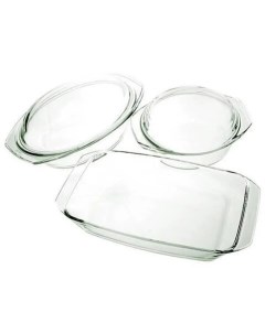Набор посуды 302 стекло кастрюля 1 5л гусятница 2 4л форма 2 4л Simax