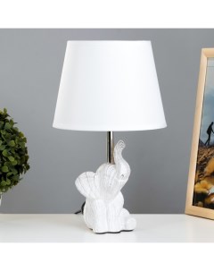 Настольная лампа Слоник E14 40Вт белый 20х20х33 см Risalux