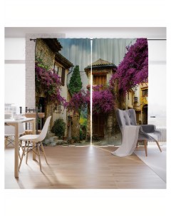 Фотошторы из ткани габардин 150 260 см 2 шт 3D шторы Fresh art