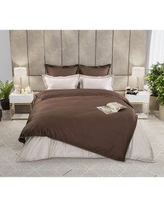 Комплект постельного белья Текс Дизайн Горный хрусталь двуспальный сатин коричневый Текс-дизайн