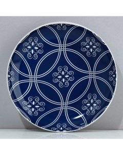 Тарелка Марокко синяя 22 5 см Dolce ceramo