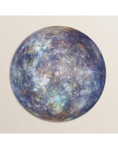 Круглая картина на стекле Планета Меркурий d 40 см AGT 40 07 Postermarket
