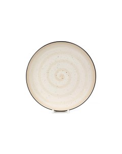 Тарелка Аэрограф керамика 27 см кремовая Elrington