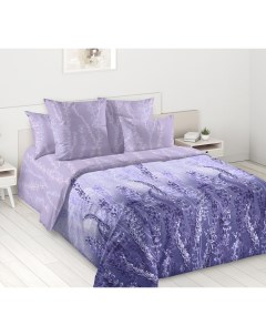 Комплект постельного белья Алексия евро поплин фиолетовый Текс-дизайн