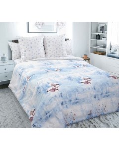 Комплект постельного белья Шале 1 2 спальный поплин голубой Текс-дизайн
