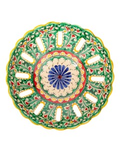 Фруктовница Риштанская Керамика Цветы керамика 255 см Шафран