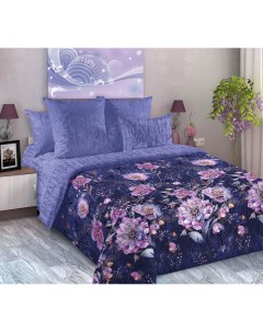 Комплект постельного белья Вечерние Грезы двуспальный перкаль фиолетовый Текс-дизайн