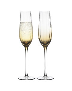 Набор бокалов для шампанского Gemma Amber 225мл 2шт Liberty jones