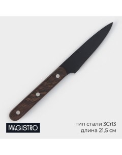 Нож кухонный Dark wood для овощей 9824451 длина лезвия 10 2 см чёрный Magistro